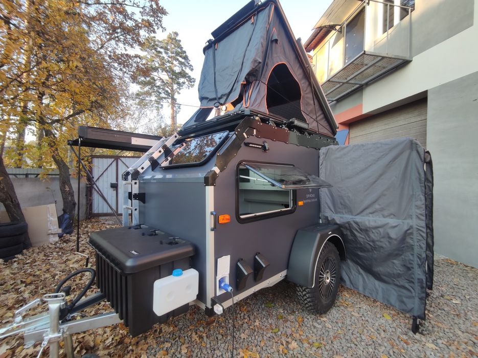 Причеп крапля, краплевидний  кемпер, причеп дача, дім на колесах, трей