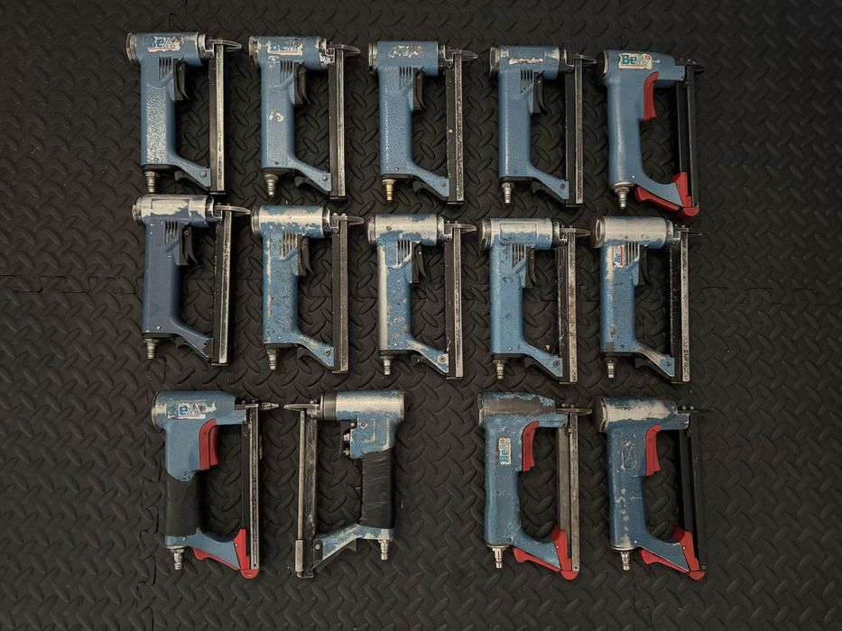 Wyprzedaz tapicernii Zszywacze BeA 14/50-764 14/40-713 14/38 typ152 pistolet tapicerski wkretarki bizon wiertarki taker stolarski