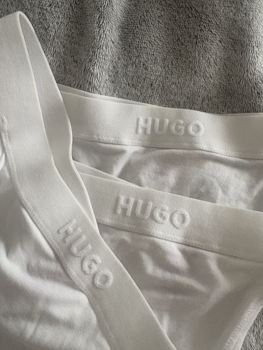 3 szt Białe stringi Hugo Boss nowe roz S