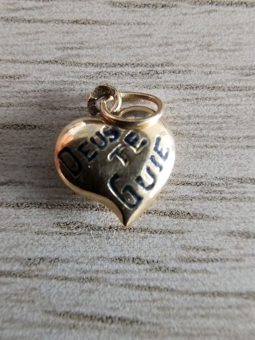 Ouro 19 coração "Deus te guie"