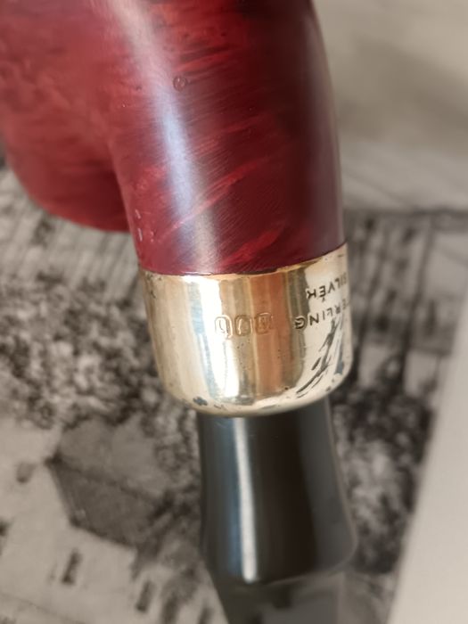 Cachimbo Petersons K&P argola em prata