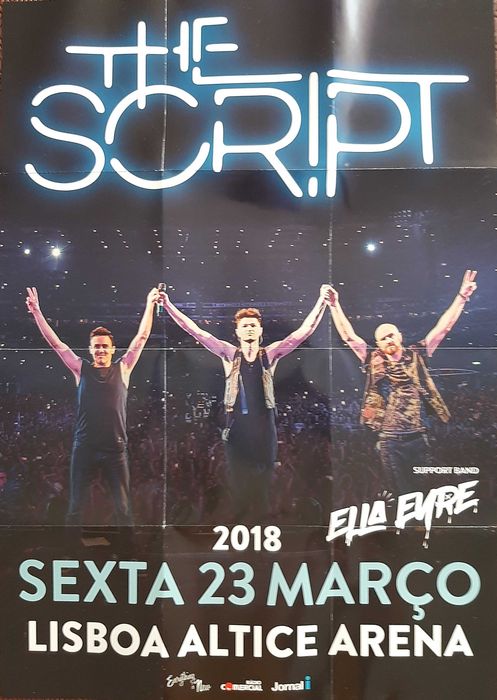 The Script poster Lisboa Altice Arena Março 2018