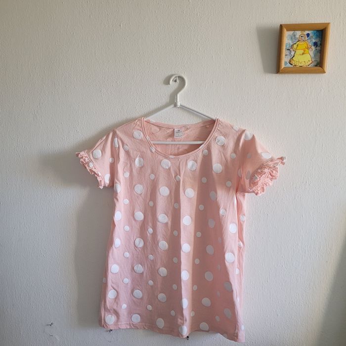 Moraj koszulka damska różowa w białe kropki r. M