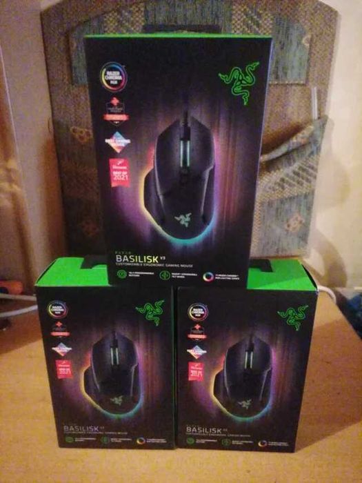 3 Ratos Gamer Razer Basilisk V3 selados