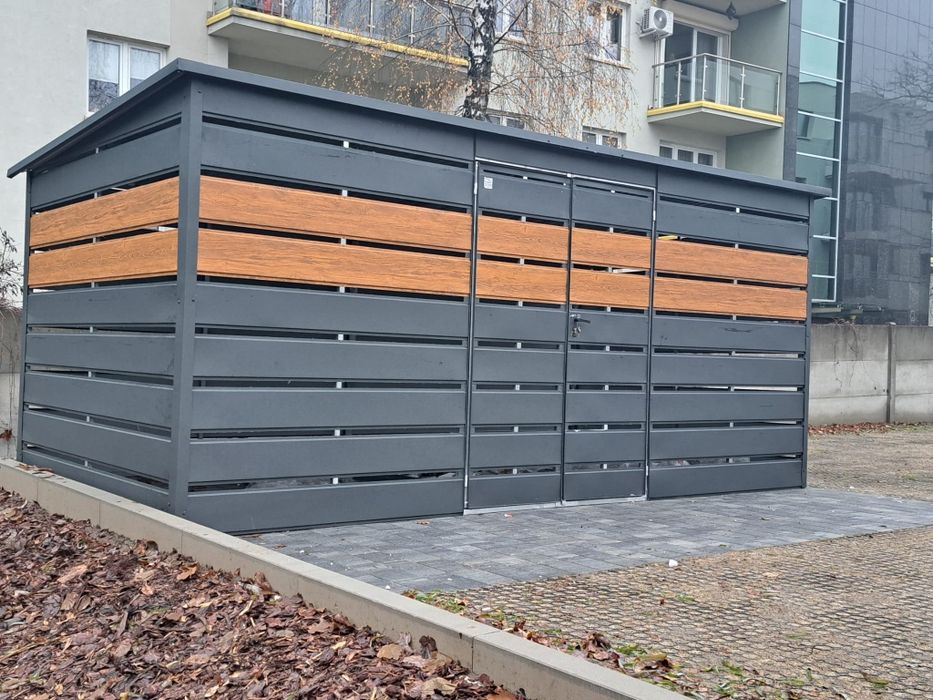 Wiata śmietnikowa panelowa 4x3