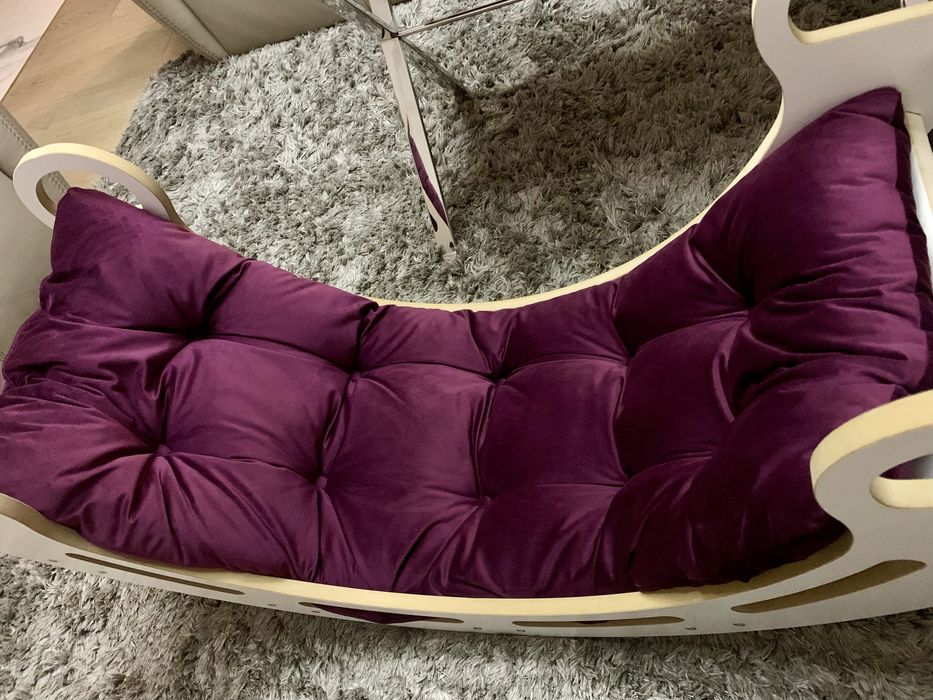 Poduszka welurowa do bujaka montessori 125 x 65 kolory