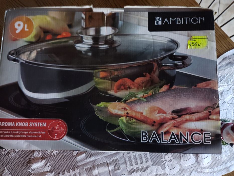 Duża brytfanna z rusztem