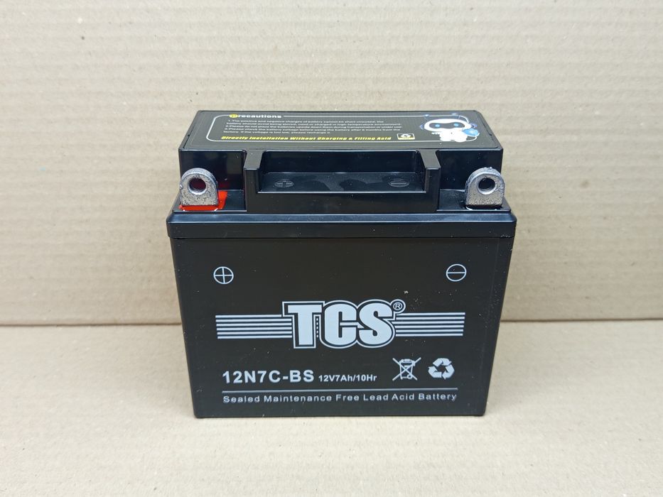 Акумулятор мото АКБ GEL  12V 7A 12NC7-BS (L137-W76-H124mm) "TCS"