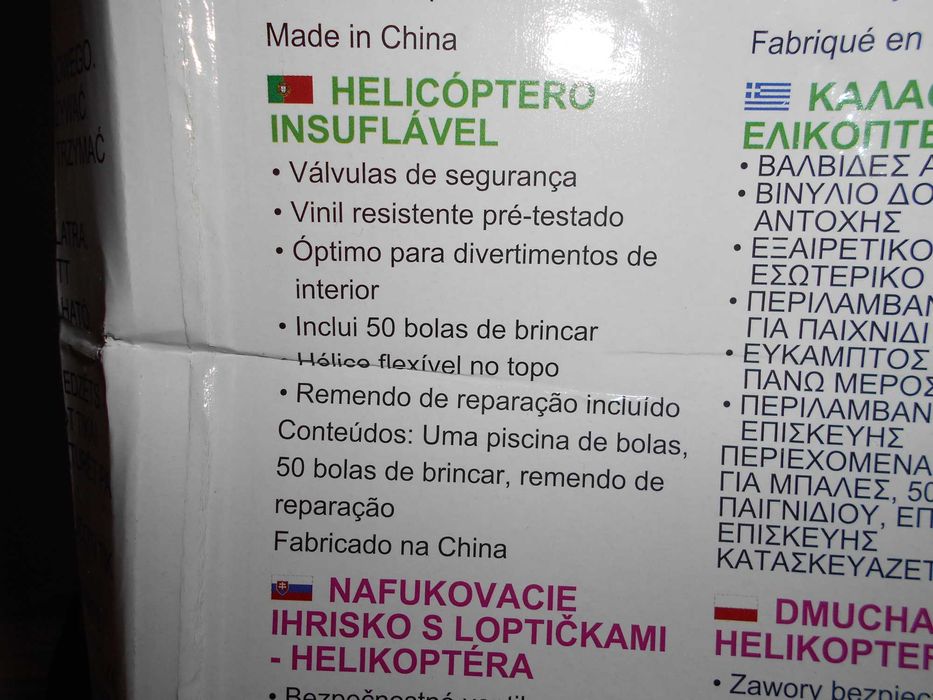 Piscina insuflável Helicóptero com bolas , como Nova
