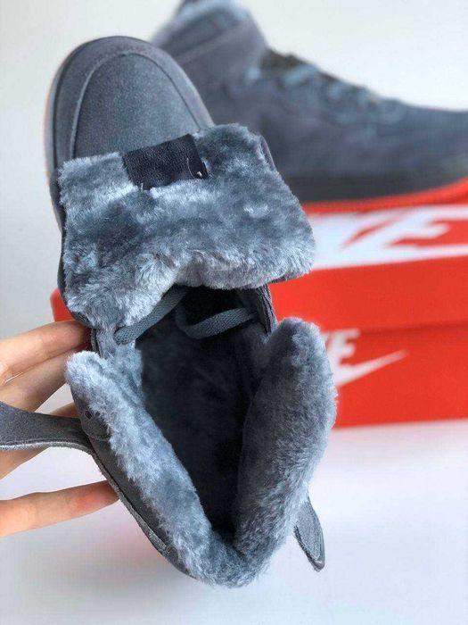 Унисекс зимние кроссовки Nike Air Force 1 '07 Mid Winter Fur Мех найк