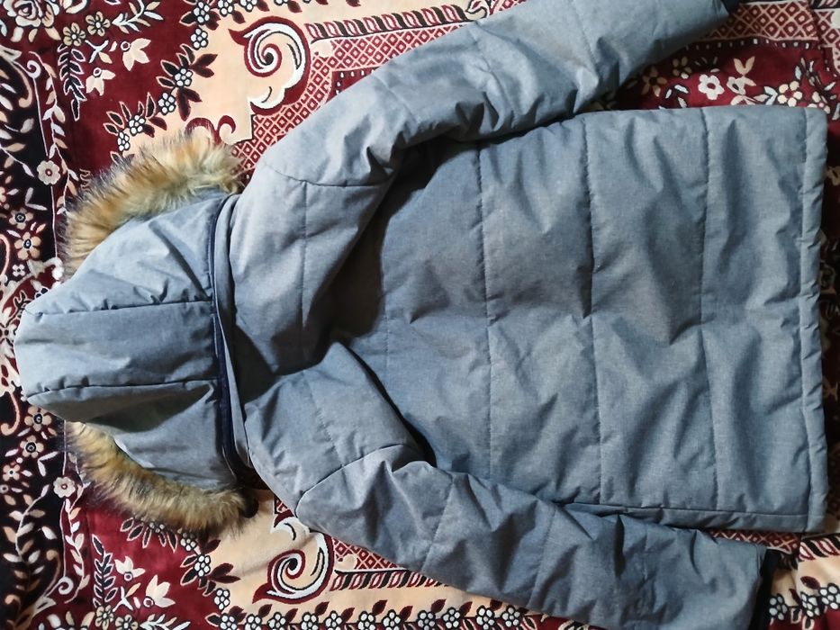 Зимняя куртка / парка в стиле Puma x Porsche, тёплая, с мехом