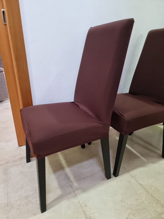 6  cadeiras castanhas