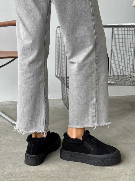 Зимові чорні і шоколадні лофери з хутром, ботинки зимние лоферы 36-41р