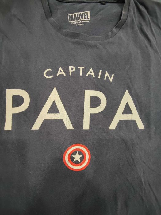 T-shirt Marvel Captain Papa tam. L em bom estado