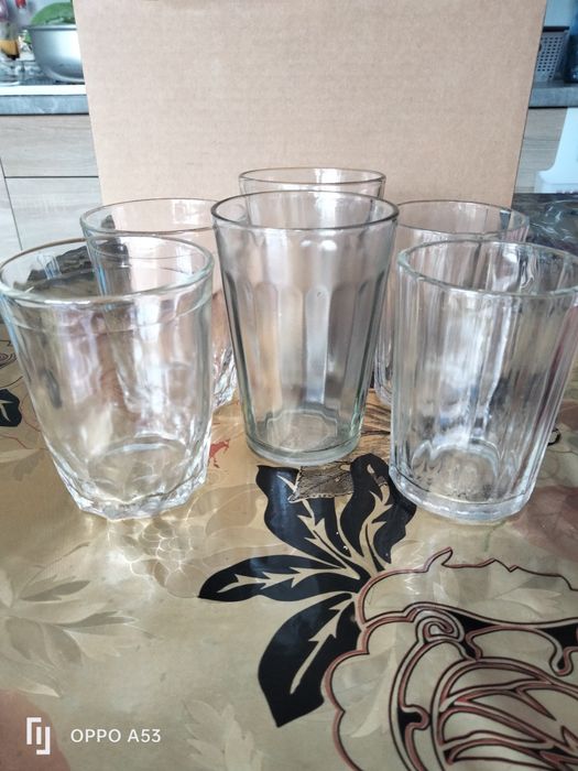 Граненые стаканы,объем 0,200 мл и 250мл