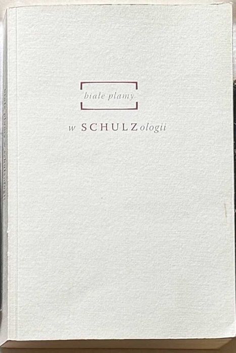 Białe plamy w schulzologii Małgorzata Kitowska-Łysiak 2010 [Bruno Schulz]