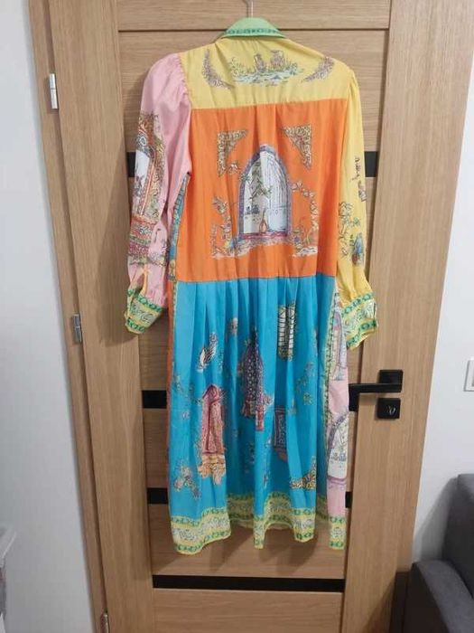 sukienka koszulowa luksusowa, lniana