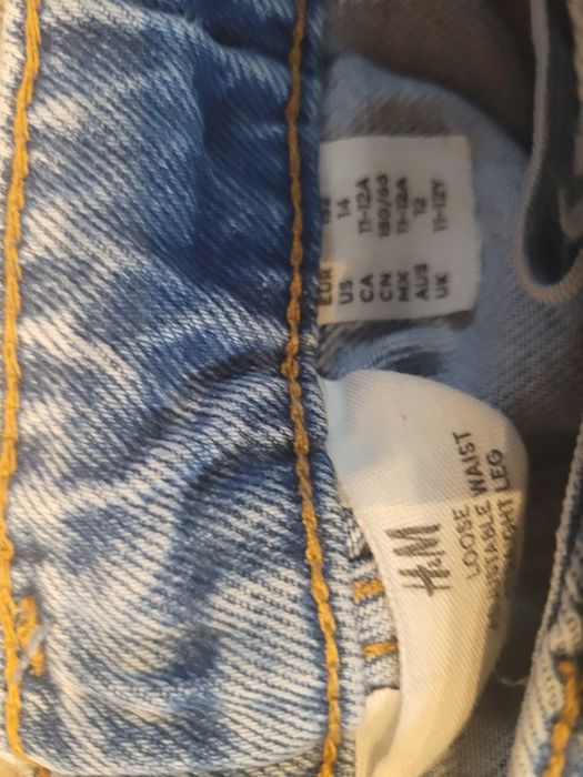 Spodnie jeansowe H&M unisex baggy rozm. 152 / 14 lat