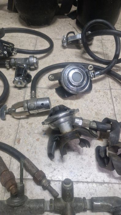 Material de mergulho antigo