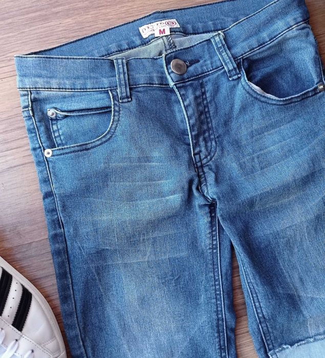 Skinny z łatami na kolanach M