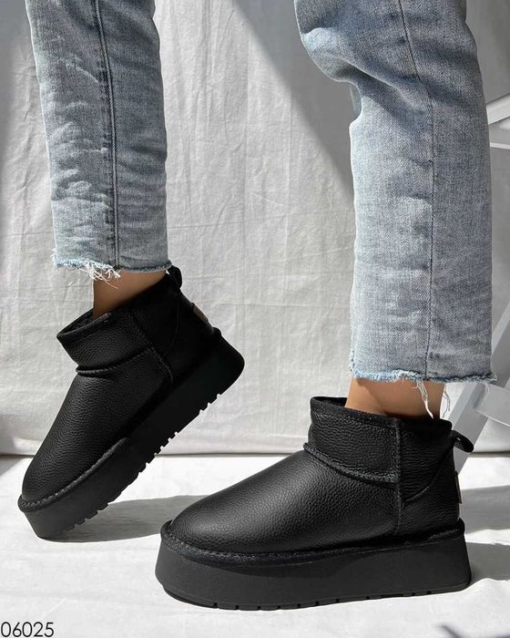 Шкіряні уггі на платформі, угги на платформе, угги платформа 37,39р