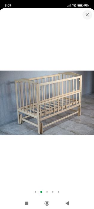 Дитяче ліжечко з Відкидним бортом 120 х 60