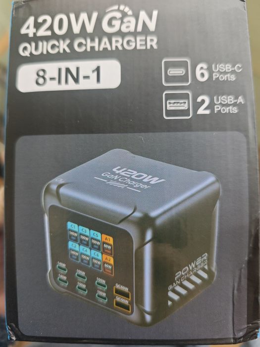Зарядний пристрій Ubigbuy 420W GaN Charger