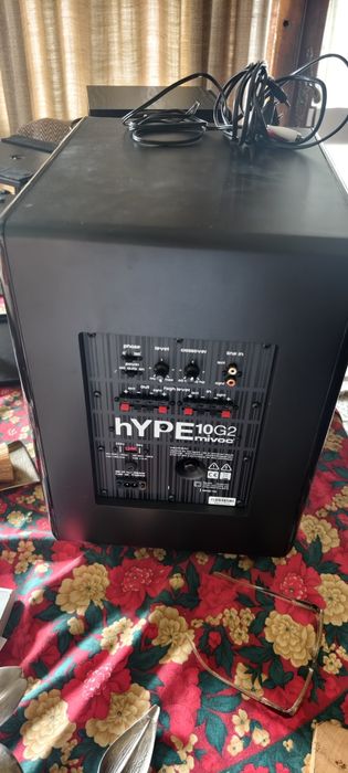 2.1 Colunas Activas e Subwoofer: Edifier r2750db + Mivoc Hype 10g2 + Suportes