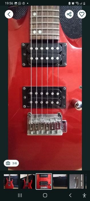 Amplificador 120 wats em muito bom estado + guitarra