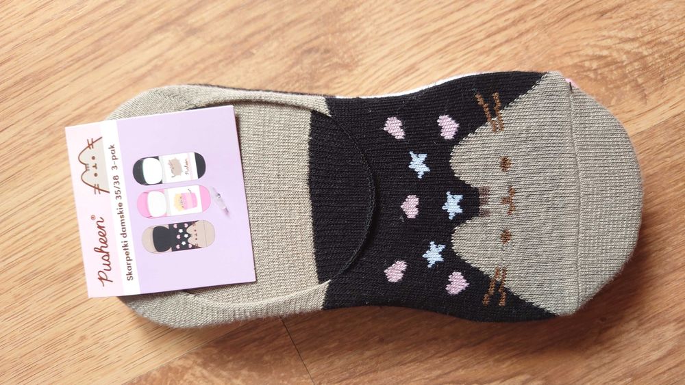 stopki skarpetki damskie rozmiar 35-38 nowe 3 sztuki w paczce Pusheen