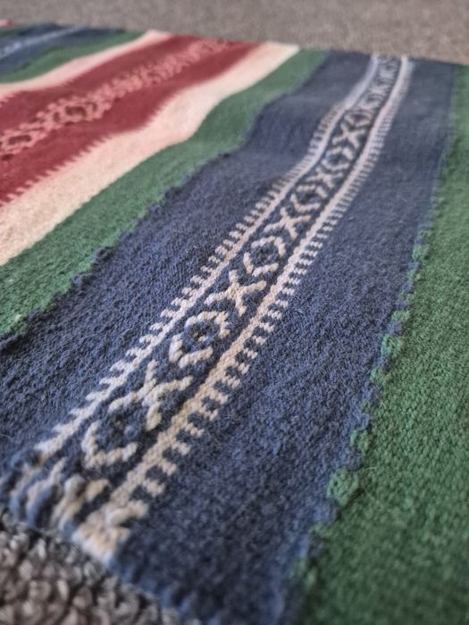 Kilim wyszywany dziergany PRL Cepelia Fredzle