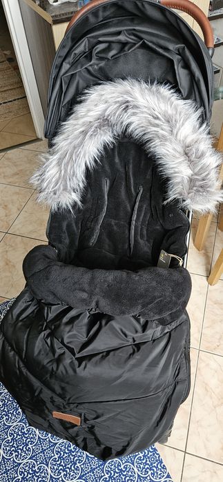 śpiworek do wózka czarny 100 cm Little Adventurer śpiwór nowy otulacz