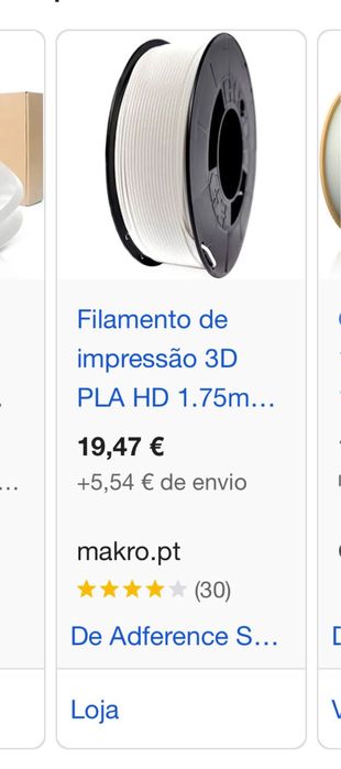 Ender rolo de plastuco branco para impressora 3D