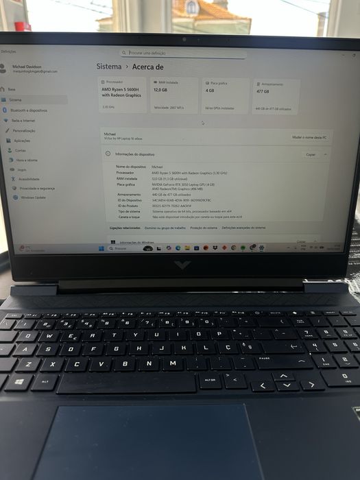 Notebook Gamer HP Victus 16 + Comando