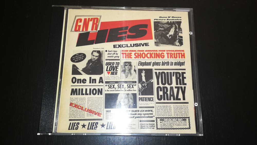 CD "LIES" Guns N' Roses (Like New) 1988