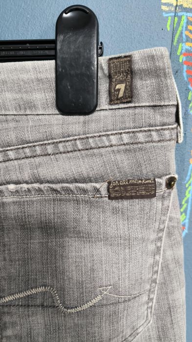 7 for all mankind Spodnie Męskie Wygodne Jeansowe Dżinsowe Szare 27