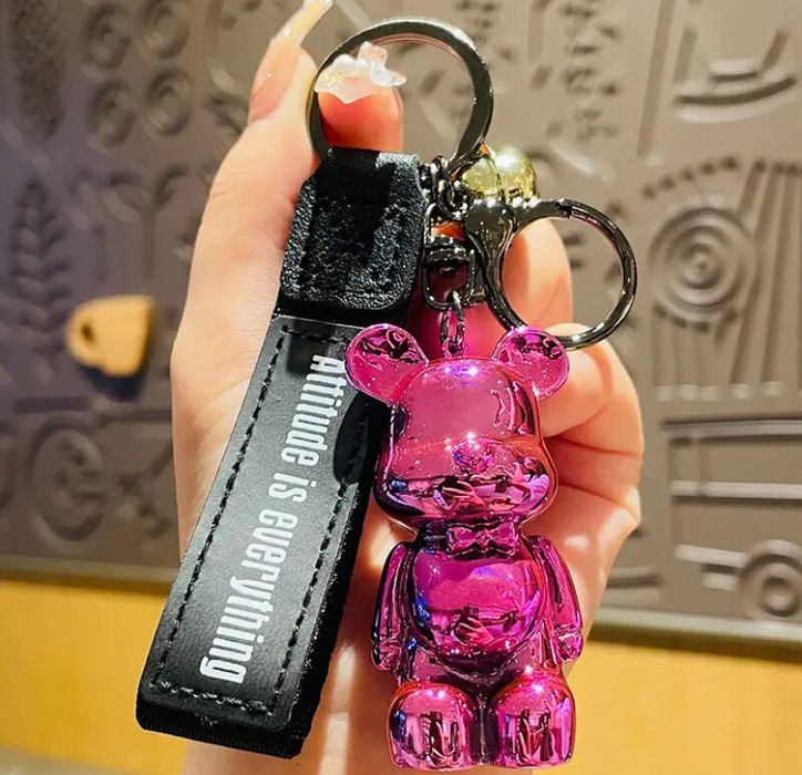 Брелок для ключей с лентой и карабином медвежонок bearbrick