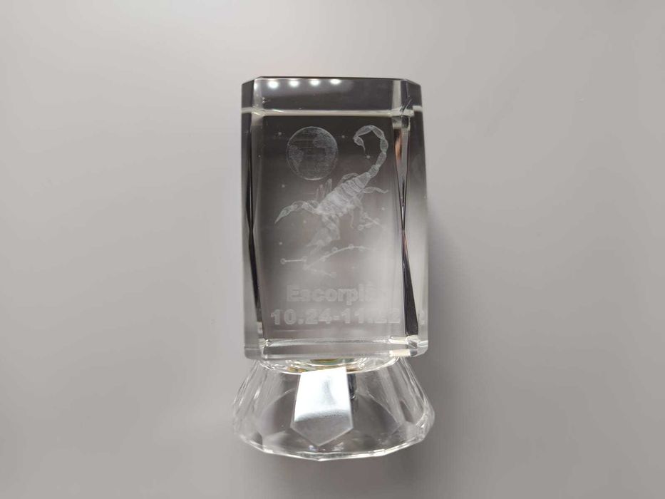 Escultura em Cristal 3D – Escorpião | Signo do Zodíaco