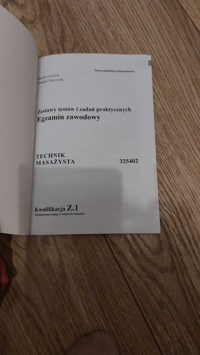 Egzamin zawodowy technik masażysta kwalifikacja Z.1 wyd. ESAN