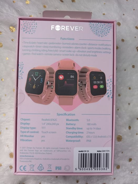 Zestaw Forever smartwatch + głośnik BT