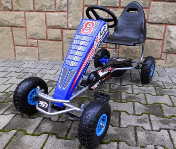 Duży GOKART na pedała niebieski