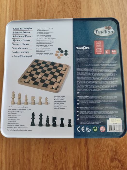 Jogo de Xadrez e Damas Pavilion