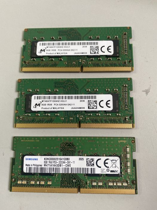 Оперативна пам'ять ноутбучна ОЗУ RAM Memory SO-DIMM DDR4 3200 8-16-32