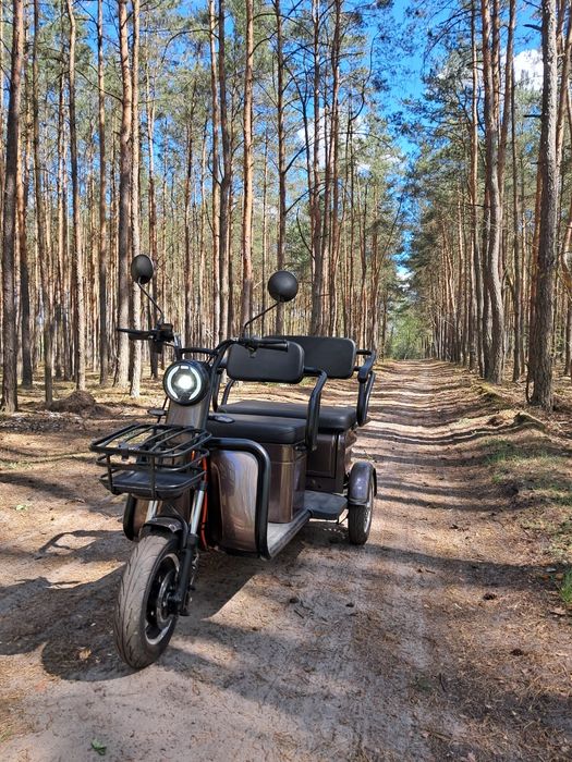 Motorower trójkołowy elektryczny trzyosobowy