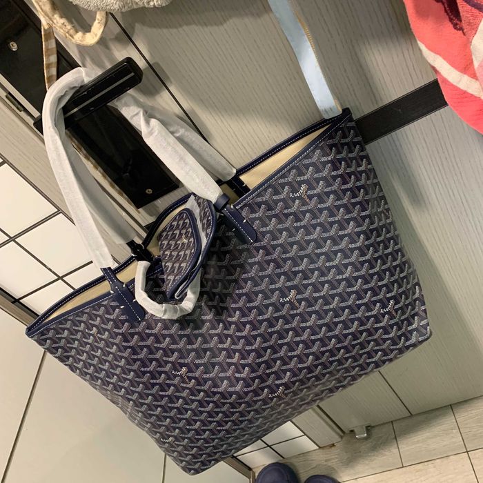 Torba w kolorze niebieskim-Goyard