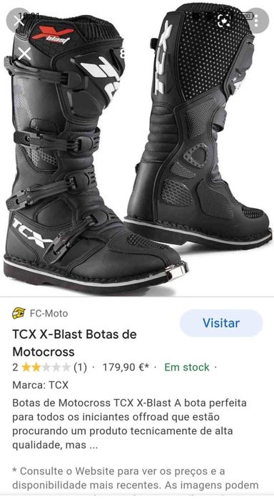 Botas para moto de campo