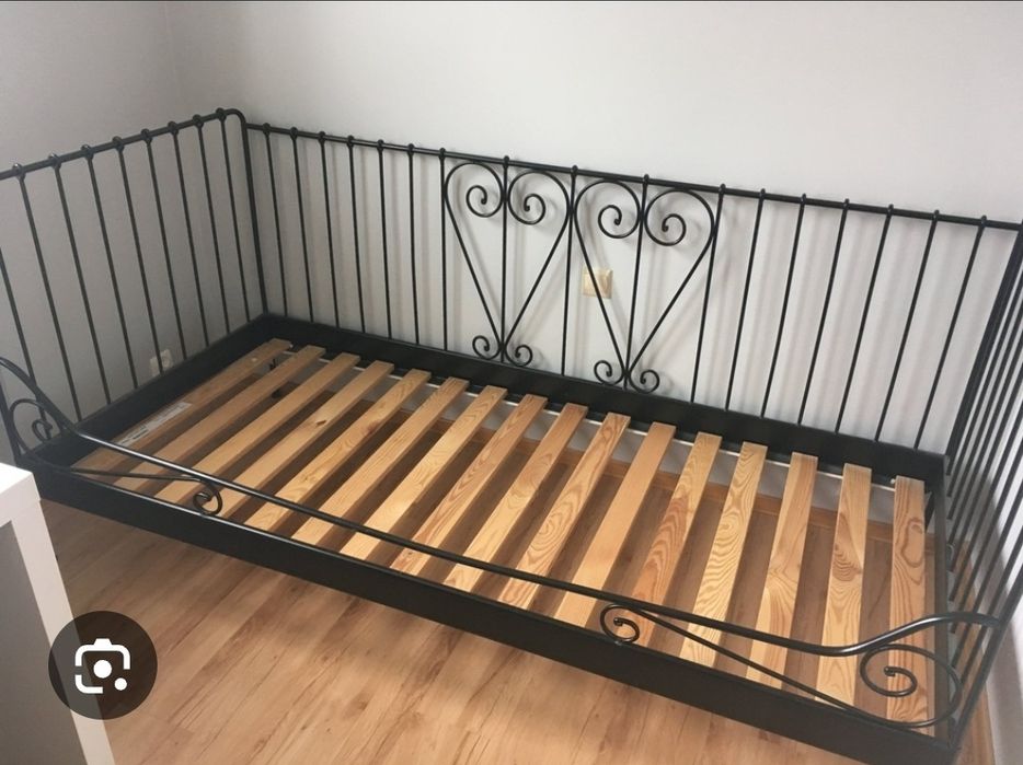 Łóżko Ikea MELDAL metalowe 90×200 BIAŁE lub CZARNE