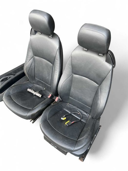 FOTELE BMW Z4 E85 E86 czarna skóra czarne grzane elektryczne skorzane