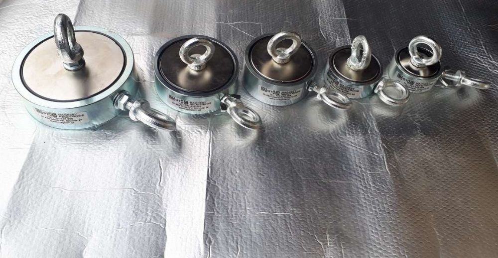 Magnes neodymowy F200x2 uchwyt dla poszukiwacza zaczep górny boczny