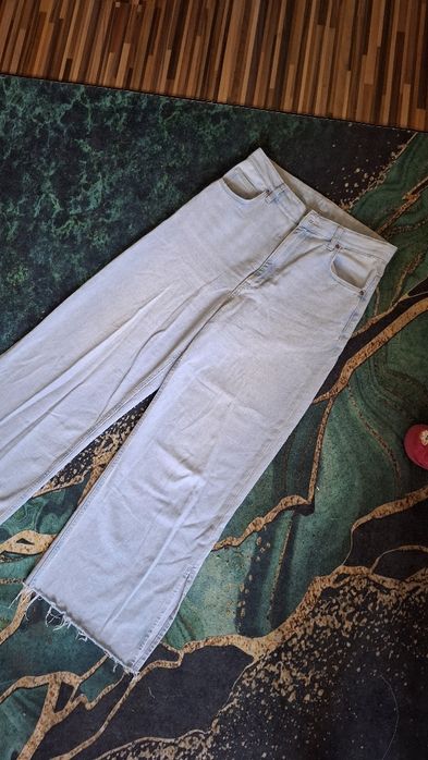 bershka spodnie jeansowe damskie szerokie 38